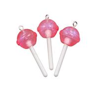 Colgante redondo de resina con forma de corazón de estrella que añade un toque de personalidad a cualquier atuendo elegante, uso diario, casual, colgante de resina para mujer, Red, como se describe