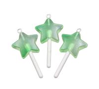 Colgante redondo multiusos con forma de estrella y corazón, ideal para creadores de tendencias y buscadores de accesorios únicos, joyería de uso diario, Green, como se describe, como se describe
