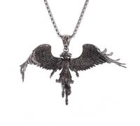 Colgante retro del arcángel del judaísmo patrón, hijo de Dios, Gabriel, collar para hombres y mujeres, joyería de regalo