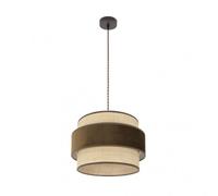 Colgante reyes 1xe27 marron/natural-marron regx40x40 cm