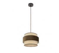 Colgante reyes 1xe27 natural/marron regx30x30 cm