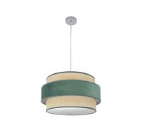 Colgante Reyes 2xe27 Cromo/natural-verde Regx50x50 Cm