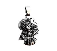 Colgante sabio meditativo de titanio, collar filosófico nórdico joya retro única