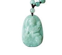 Colgante Samantabhadra Bodhisattva de 50 mm con colgante de doce zodiaco, Piedra, Sin piedra preciosa