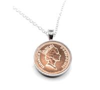 Colgante sólido de 1996 para 29 cumpleaños/aniversario, moneda de un penique, colgante de un penique de 1996 para un cumpleaños número 29 SLV