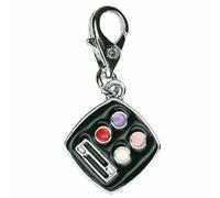 Colgante Sombra de ojos de strass con mosquetón.