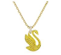 Colgante Swan, Cisne, Mediano, Amarillo, Baño tono oro OS