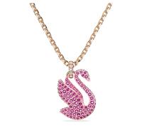 Colgante Swan, Cisne, Mediano, Rosa, Baño tono oro rosa OS