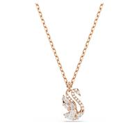 Colgante Swan, Tallas mixtas, Cisne, Blanco, Acabado en oro rosa de 18 quilates OS