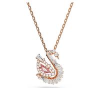 Colgante Swan, Tallas mixtas, Cisne, Rosa, Acabado en oro rosa de 18 quilates OS