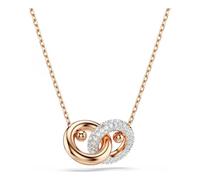 Swarovski Colgante Dextera 5738200 blanco redondo baño tono oro rosa talla única