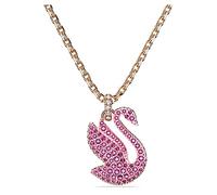 Colgante Swan, Cisne, Mediano, Rosa, Baño tono oro rosa OS