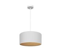 Colgante tania 1xe27 blanco/blanco-madera clara regx40x40 cm