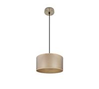Colgante tania 1xe27 cuero/madera clara regx30x30 cm
