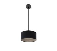 Colgante tania 1xe27 negro/negro-madera gris regx30x30 cm