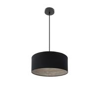 Colgante tania 1xe27 negro/negro-madera gris regx40x40 cm