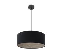 Colgante tania 1xe27 negro/negro-madera gris regx50x50 cm