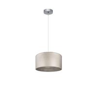 Colgante tania 1xe27 niquel/madera gris regx30x30 cm