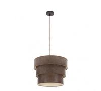 Colgante triple smile 1xe27 marron/oxido regx40x40 cm