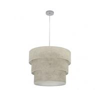 Colgante triple smile 3xe27 cromo/cemento gris regx50x50 cm