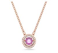 Colgante Una, Talla redonda, Largo, Morado, Acabado en oro rosa de 18 quilates OS