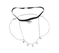 Colgante único en forma de corazón de aleación para muslo, longitud ajustable, cadena de pierna para cualquier atuendo, cadena de pierna de longitud ajustable