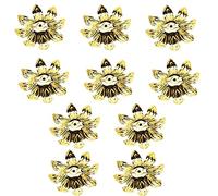 Colgante vintage de hierro ahuecado con flor para horquillas chinas Phoneix para peinetas de pelo, decoración de disfraces, 10 piezas de accesorios para el pelo