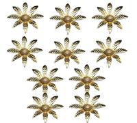 Colgante vintage de hierro ahuecado con flor para horquillas chinas Phoneix para peinetas de pelo, decoración de disfraces, 10 piezas de accesorios para el pelo
