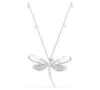 Colgante y broche Ariana Grande x Swarovski, Perla de cristal, Tallas mixtas, Libélula, Blancos, Baño de rodio OS