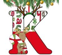 Colgantes acrílicos de árbol - de 26 Letras de Navidad, de Dibujos Animados 2D acrílicos Colgantes de Navidad - Decoraciones de Temporada para Mesa de Comedor, árbol de Navidad