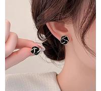 Colgantes contemporáneos de plata perfectos para declaraciones de moda diarias (es negro)