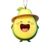 Colgantes de aguacate con expresiones de dibujos animados | Accesorio de aguacate Acrílico 2D | Lindo de juguete para cumpleaños, Navidad, San Valentín