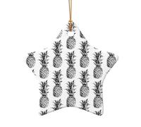 Colgantes de cerámica con diseño de piña y frutas para manualidades y regalos personalizados, decoración de puerta en forma de corazón