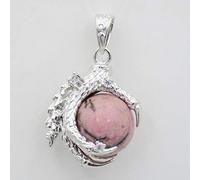 Colgantes de garra de dragón Cystal de piedra natural para collar Cuarzo rosa Lapislázuli Opal-Line Rhodonite