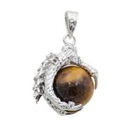 Colgantes de garra de dragón Cystal de piedra natural para collar Cuarzo rosa Lapislázuli Opal-Tiger eye