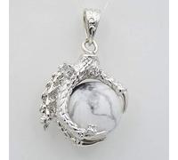 Colgantes de garra de dragón Cystal de piedra natural para collar Cuarzo rosa Lapislázuli Ópalo-Howlita