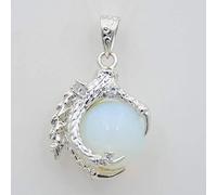 Colgantes de garra de dragón cystal de piedra natural para collar cuarzo rosa lapislázuli ópalo-ópalo