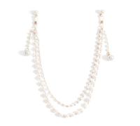 Colgantes de gota en capas para mujer, joyería de pecho, perlas de imitación, borlas sin perforación, cadena de pezón para fiestas, eventos, perlas con flecos, cadena de pezón