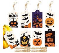 Colgantes de Halloween para bolsas sorpresa | Etiquetas colgantes para vacaciones - Etiquetas de papel decorativas para latas de galletas, vasos de dulces, botellas de vino, planificadores de eventos