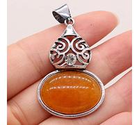 Colgantes de lapislázuli de piedra natural Cristal de ópalo para la fabricación de joyas Collar vintage,Jade amarillo