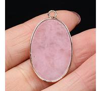 Colgantes de piedra natural chapado en oro lapislázuli para bricolaje, collar de moda, aretes, joyería, accesorios para hacer regalos, B-20 x 35 mm