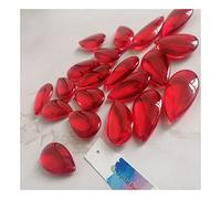 Colgantes de prismas de Cristal de araña 20 Piezas 37mm Cristal Rojo Prisma Liso lámpara Colgante candelabro Colgante decoración Artesanal Piezas de Repuesto para lámparas de iluminación de