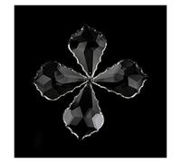 Colgantes de prismas de cristal de araña Accesorios de prisma de cristal de hoja de arce transparente de 38mm-100mm, lámpara colgante de cristal for decoración del hogar Piezas de repuesto para lámpar