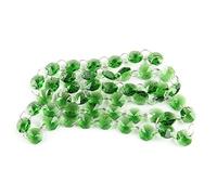 Colgantes de prismas de cristal de araña Cuentas de cristal verde oscuro de 5m/50m, 14mm, con anillos, hebras de vidrio, cadenas de guirnaldas for cortinas Piezas de repuesto para lámparas de iluminac