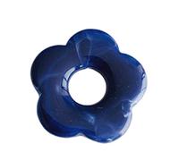 Colgantes de resina teñida con cinco pétalos huecos con cuentas de flores, llavero y aretes, accesorios de joyería fáciles de usar, talla única, como se describe, como se describe