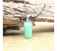 Colgantes de tubo de piedra de cristal de cuarzo rosa natural, forma cilíndrica, ojo de tigre, opalita, gemas de cristal, collar para mujer, aventurina