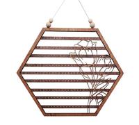 Colgantes Earring Organizer, Jewelry Wall Holder Hangings Earring Storage Organizer, Earring Wall Holder, Hangings Jewelry Storage Organizer, Moon Hexagon Wall Mounted Earring Display Holder for