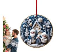 Colgantes para Árboles De Navidad con Muñeco De Nieve | Colgantes para Árboles De Navidad con Nieve De Invierno | Feliz Navidad Santa Elk Deer Colgante Regalo para Calcetines De Navida