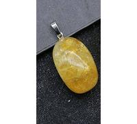 Colgantes Para Mujer Piedra Natural Forma Ovalada Irregular Citrino Collar De Piedra Natural Cordón De Cuero Simple Chakras Collar Colgante De Cristal Joyería De Regalo De San Valentín Para Hombr