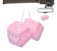 Colgantes - Peluche | Colgante para coche, espejo retrovisor, suave con puntos en forma de corazón, decoración para coche, esponja elástica dura, vibración cada vez que lo cuelgas, divertido
